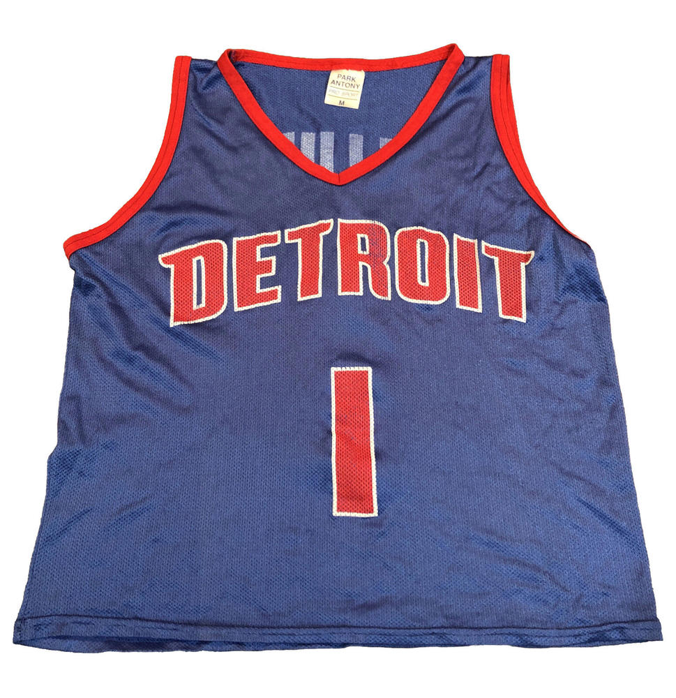 Vintage Detroit Pistons Walgreens Billups #1 Jersey Size M Youth Kids Park Anton